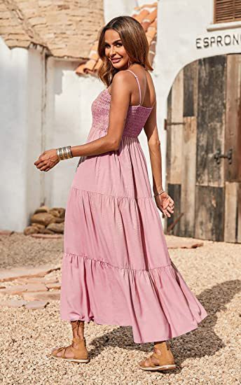 solid color sleeveless tube top multi-layer swing sling long dress NSYDJ119927