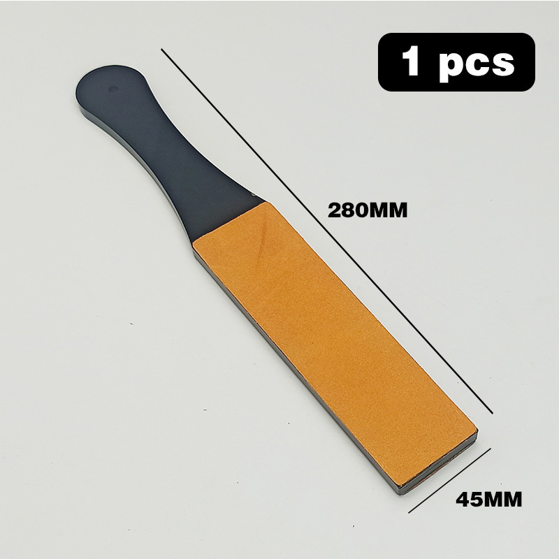 검은 손잡이 노란색 가죽 스트립 280mm