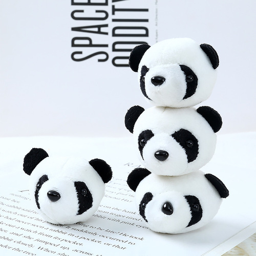 Cartoon Internet celebrity three-dimensional panda brooch, plush red panda doll ins, panda jewelry, school bag pendant
