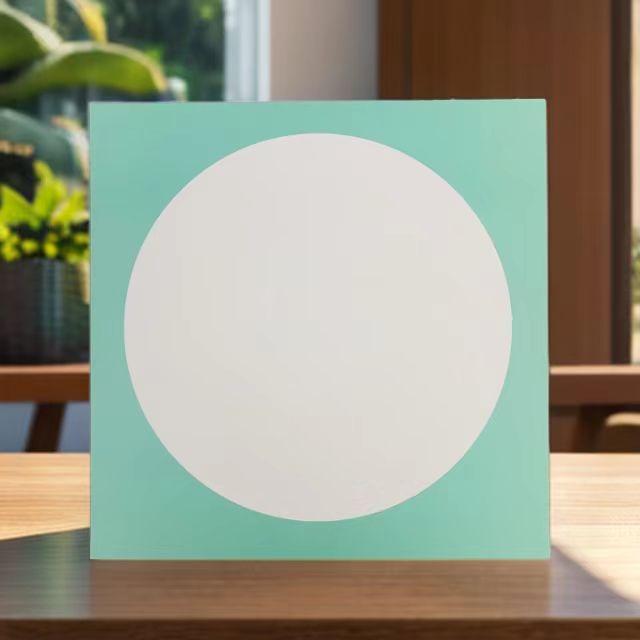 Pintura circular china exterior dibujo en blanco pintura circular caligrafía artesanal marco de pintura de color papel tinta