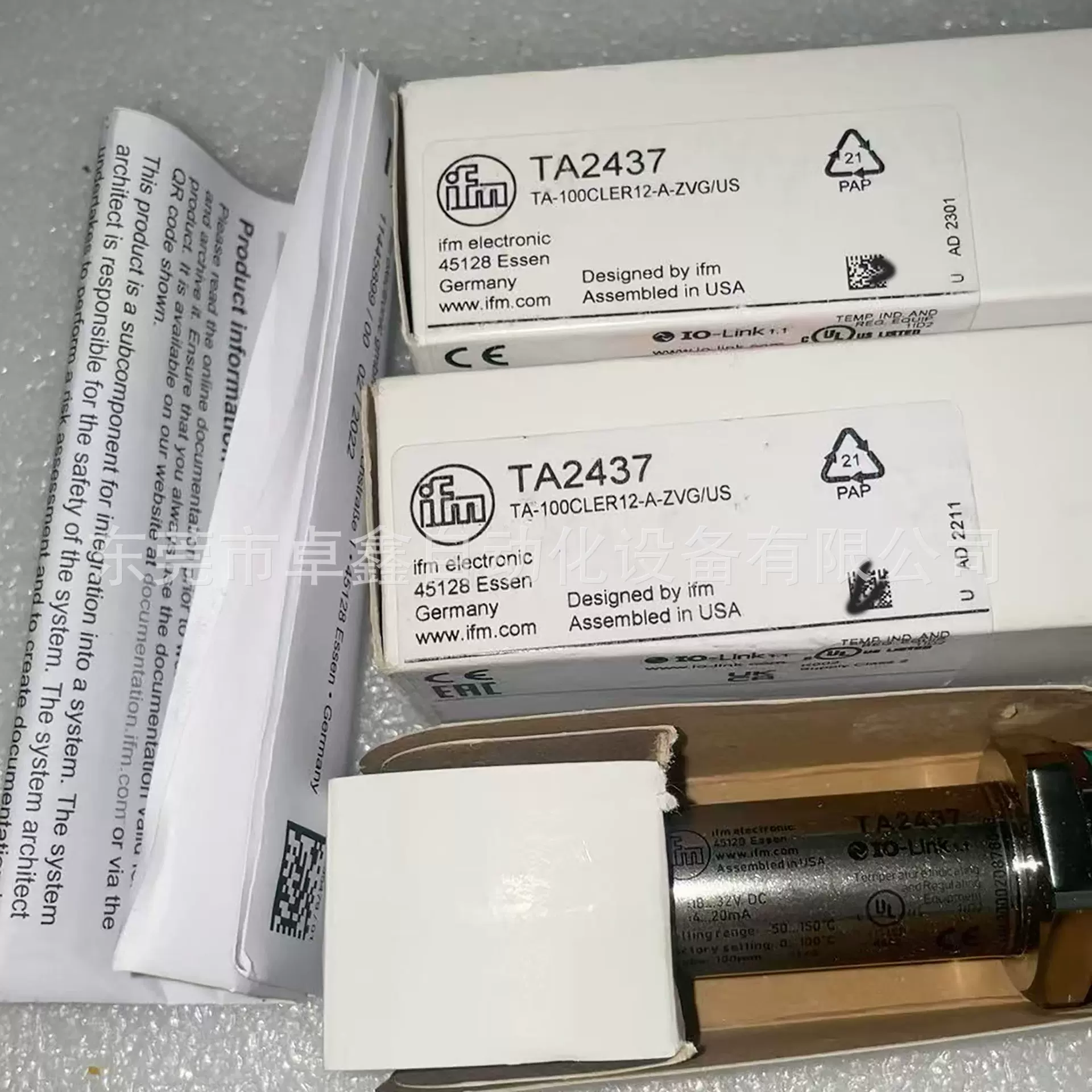 易福门 TA2437 温度传感器 议价出售