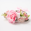 Cross -border simulation, big velvet cloth flower ring manufacturer wholesale beach tourism bride headdress