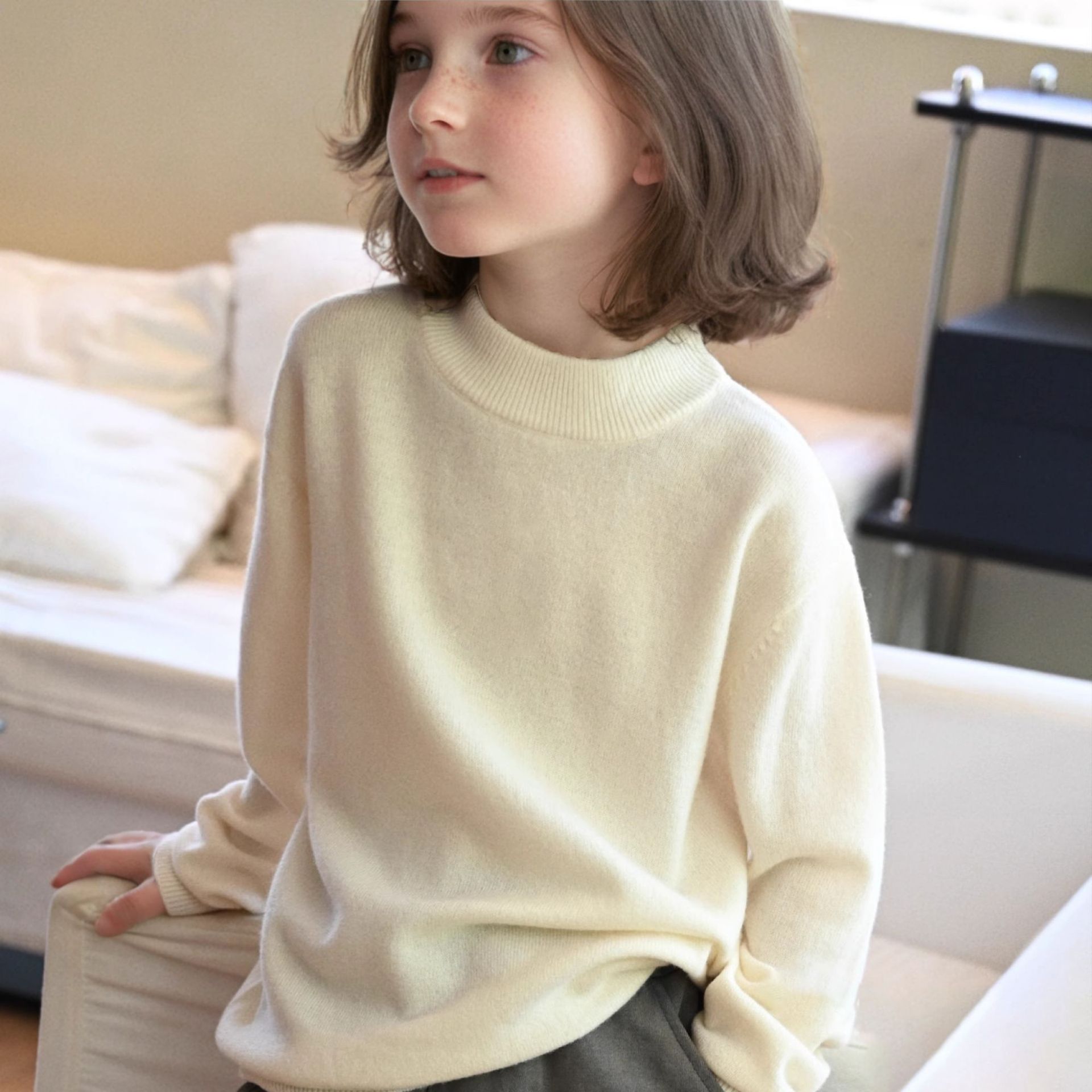 Children's spring knitted woolen safe sweater for boys