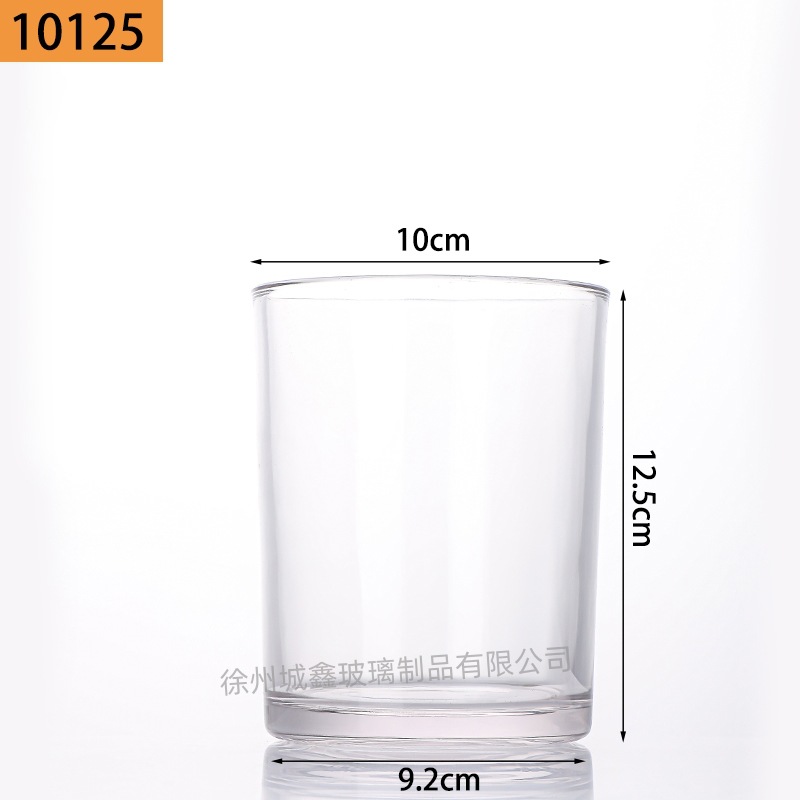 Vasos de vidrio transparentes para velas aromáticas al por mayor, portavelas de vidrio, adornos perfumados, vasos vacíos, recipientes para velas DIY, estilo nórdico