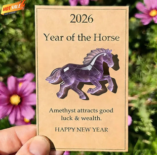 Lucky Amethyst Crystal Horse ���\��ˮ���R
