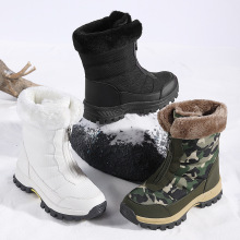 厚底雪地靴两穿女冬季羊毛短筒加绒加厚易穿脱棉鞋耐磨加厚保暖