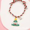 Factory direct selling cartoon Sanrio Christmas series bracelets hand rope can adjust color chain red and green rope