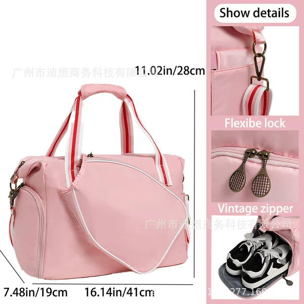 Peak Ball Bag 2025 Pink High Color Value New Large Capacity Crossbody Ball Bag with Independent Shoe Warehouse Portable Training