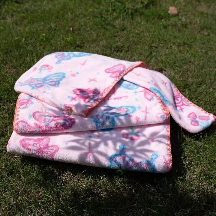Butterfly Copyright New Bath Towel Butterfly Hair Drying Cap Welcomes Everyone to Cooperate with Me