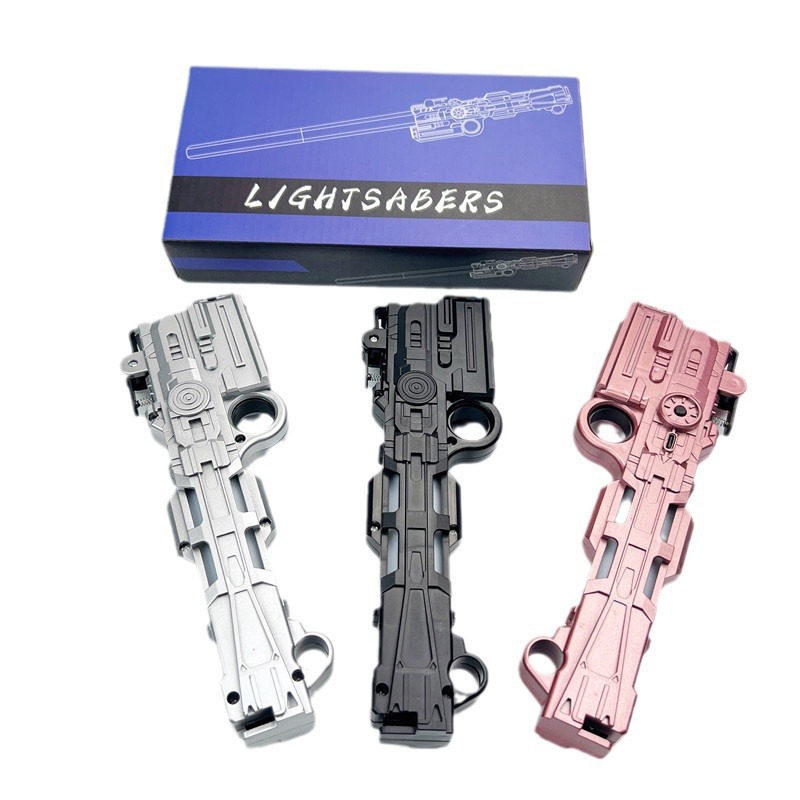Adjustable seven-coloured lightsaber with laser