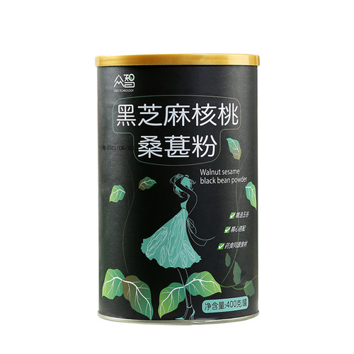 Zhongzhi Black Sesame Walnut Mulberry Powder Meal Replacement Powder Grains Dietary Fiber Full Meal Replacement Fiber Powder 400g