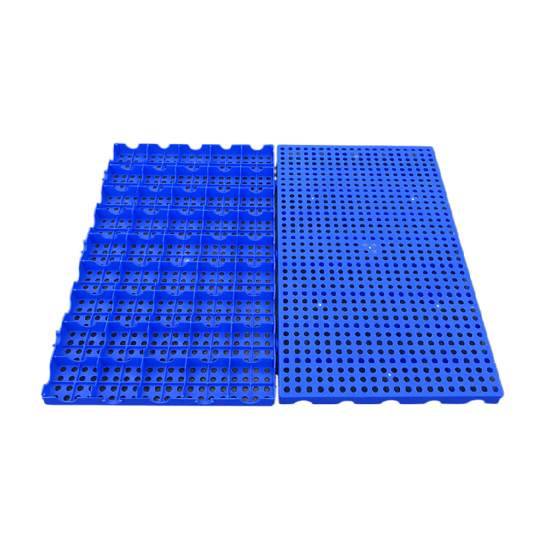 供应贵州 重庆塑料防潮板 加厚蓝色圆孔新料垫仓板