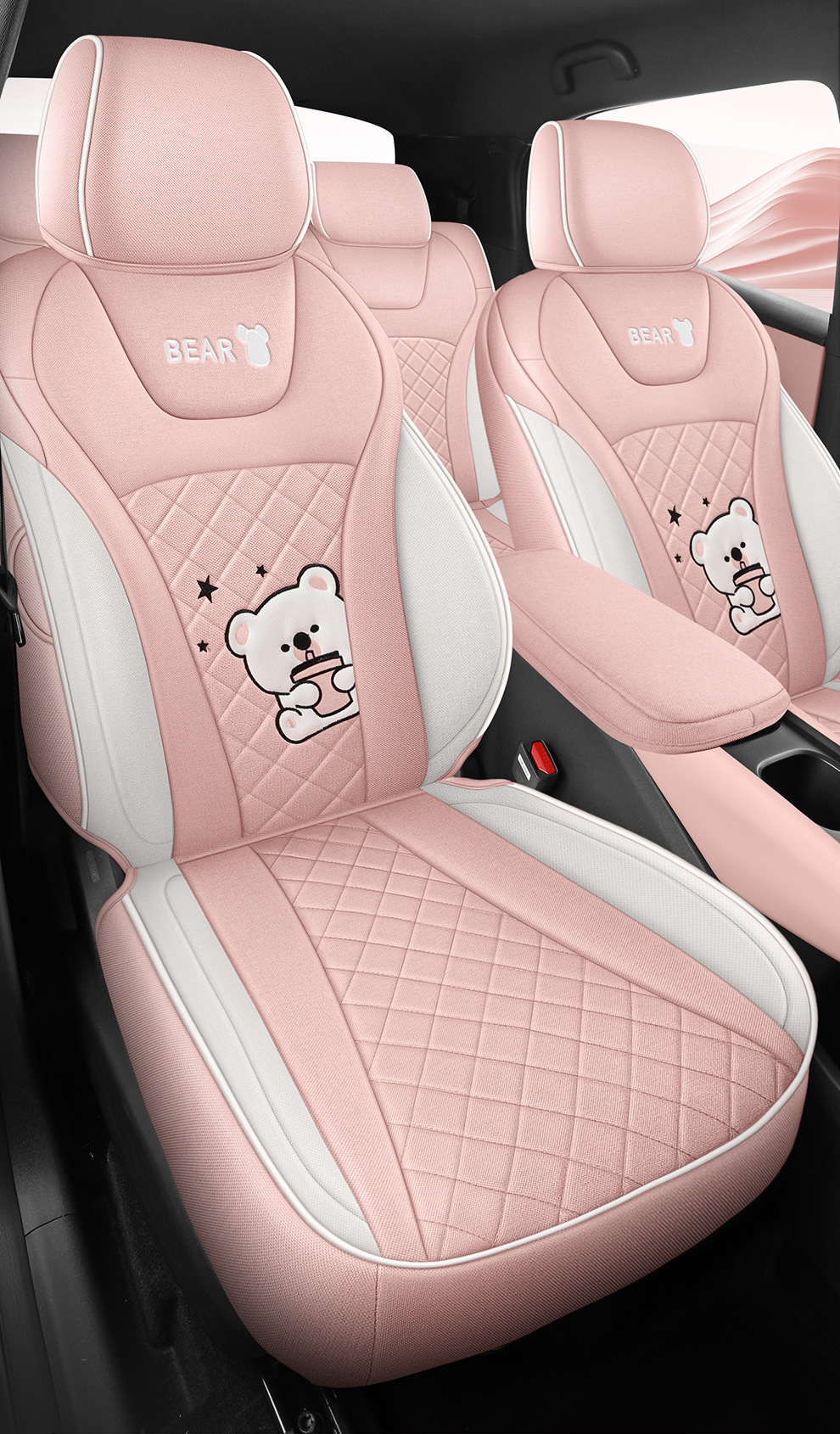 Byd Seagull 26 Models Special Linen Car Seat Covers, All-Season Breathable Seat Cushions, Full Fabric Seat Covers