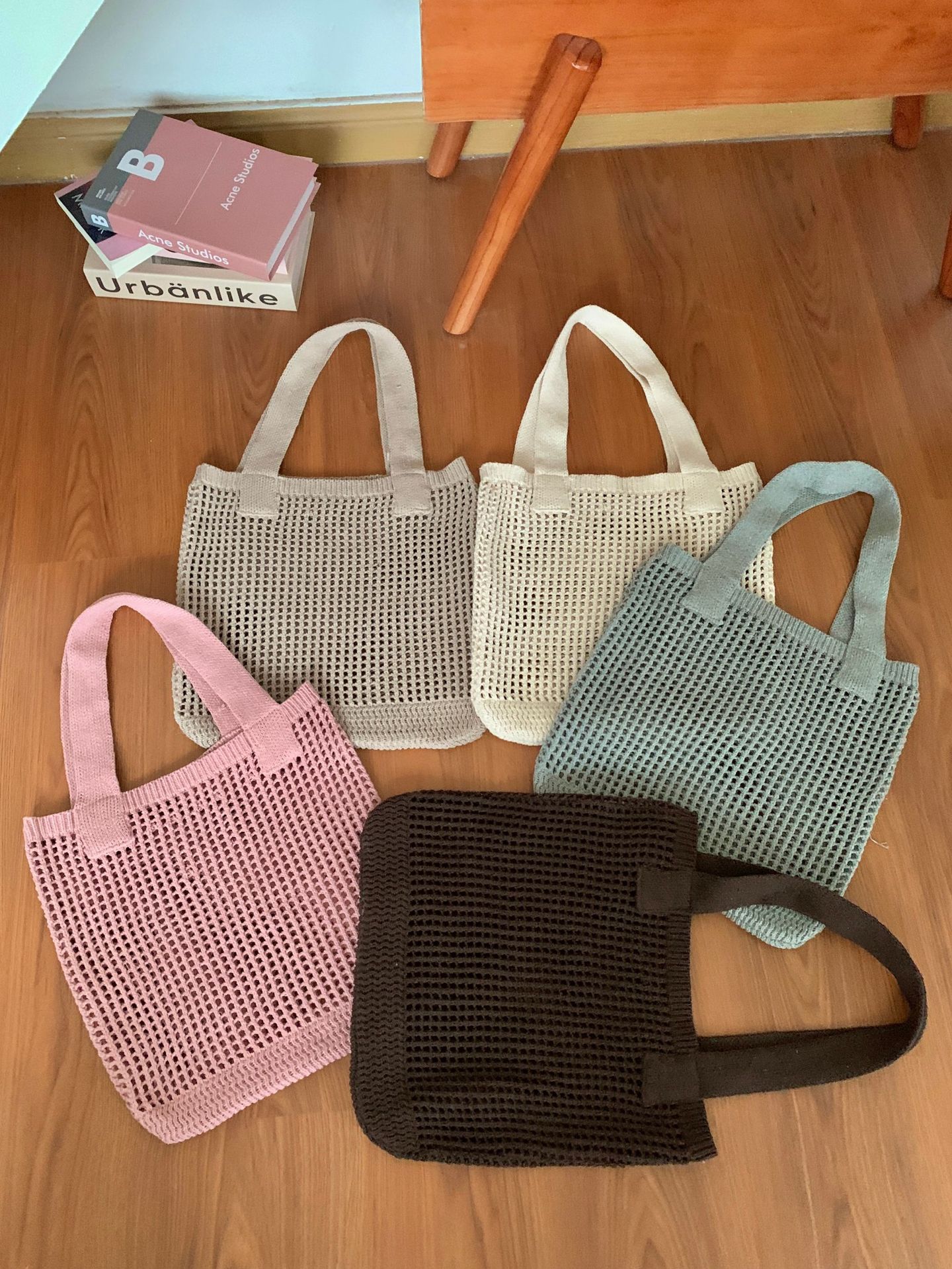 240g Weight Polyester Lining Material Weave, Hollow Fashion Element Open Closure Type Double Shoulder Straps Strap Type Shoulder Bag Bags Type Casual, Daily Occasion Knit Material Solid Color Pattern Spring&Summer Season Women's Gender Basic, Beach Style Medium Size Women's Medium Knit Solid Color Basic Beach Weave Hollow Open Shoulder Bag 13