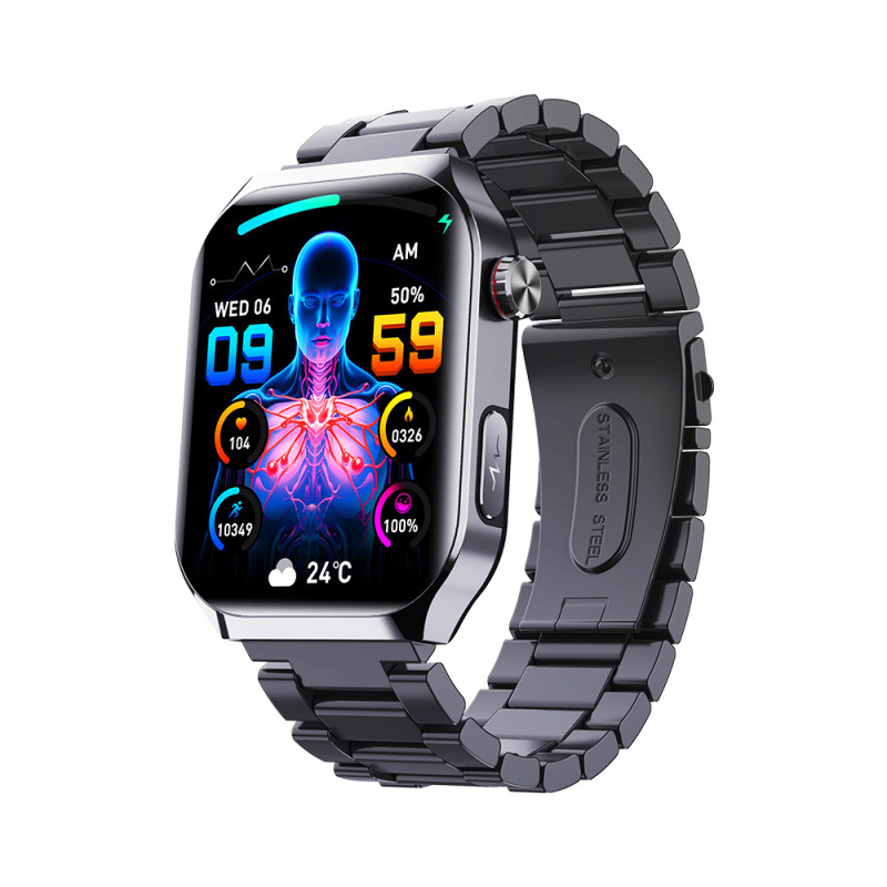 F700PRO ECG スマートウォッチ心拍数血圧血中酸素モニタリング Bluetooth 通話 SOS ヘルプ健康時計|undefined