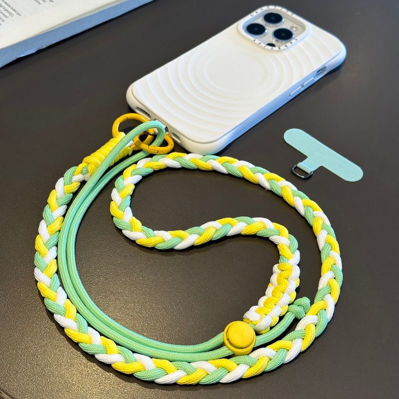 個性的なニットのダブルリングの携帯電話のストラップを斜めに掛けて、首をかけることができます。|undefined