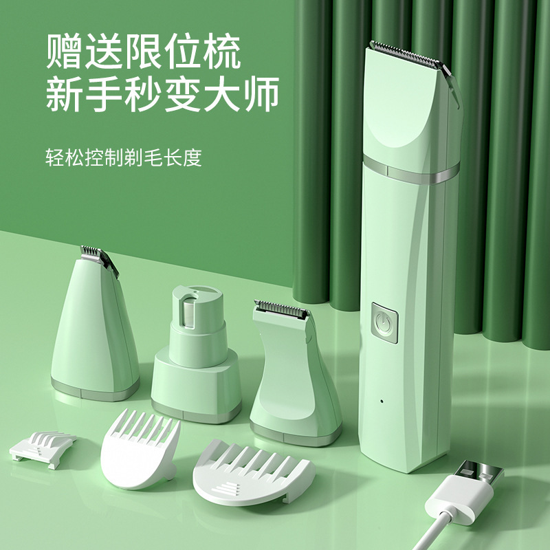 Cortadora eléctrica 4 en 1 para mascotas, recargable, ideal para afeitar pelo de perro o gato, herramienta profesional