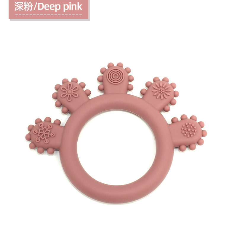 Entrenamiento de mordedor de silicona para bebés, agarre para bebés, agarre de mano de grado alimenticio, palo molar, juguete de mano anti-comer de silicona para bebés