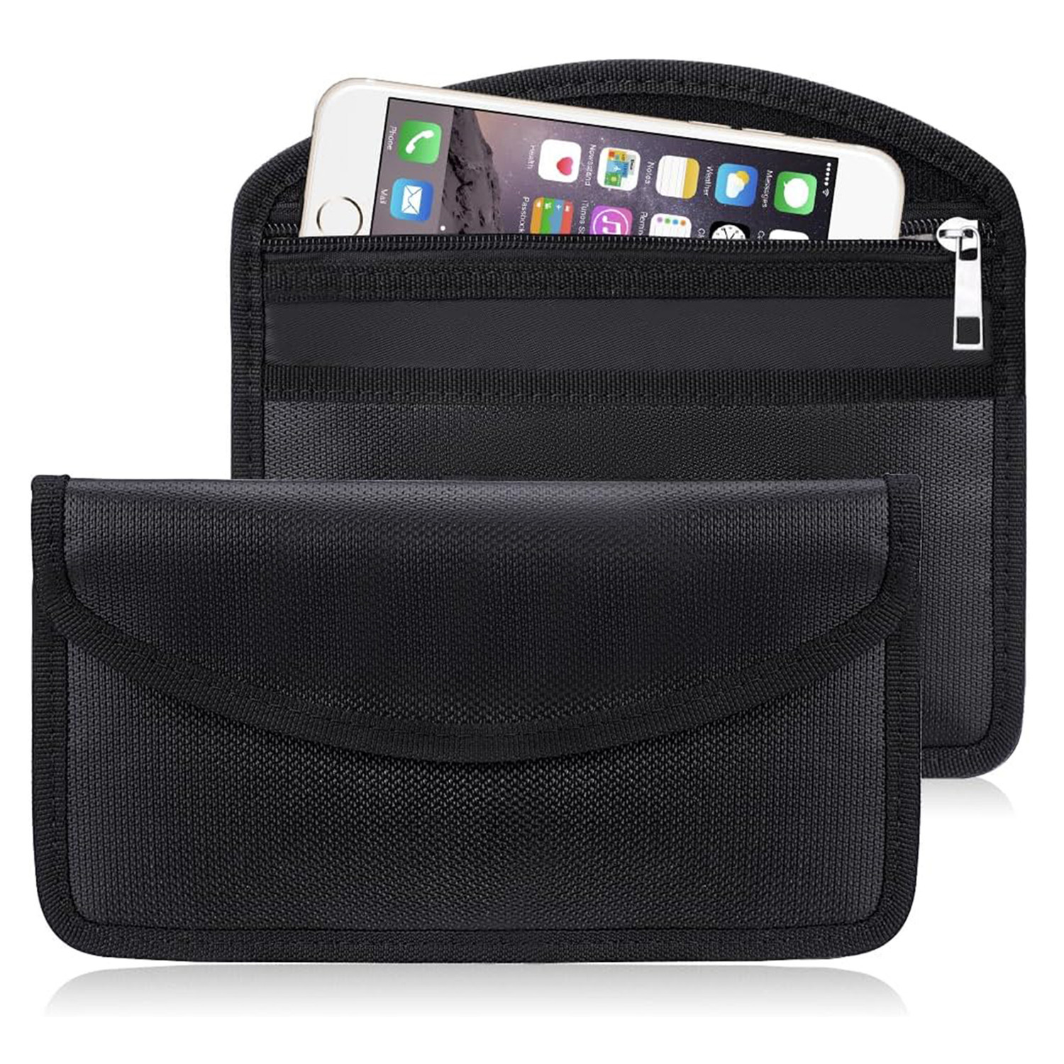 New cross-border mobile phone signal shielding bag, waterproof and fireproof zipper 7-inch car key shielding case RFID cover