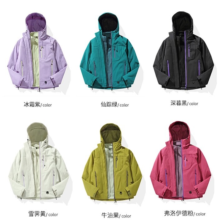 啄木鸟冲锋衣男女同款2025新款户外防风防水超好看徒步登山服外套|undefined