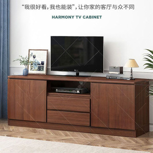 Small TV cabinet living room small apartment landing simplicity Modern storage cabinet bedroom log color retro TV cabinet