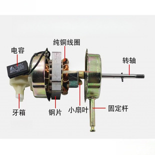 通用电风扇电机纯铜线马达/厚寸落地扇台扇壁扇摇头机头桦竹三级-阿里巴巴