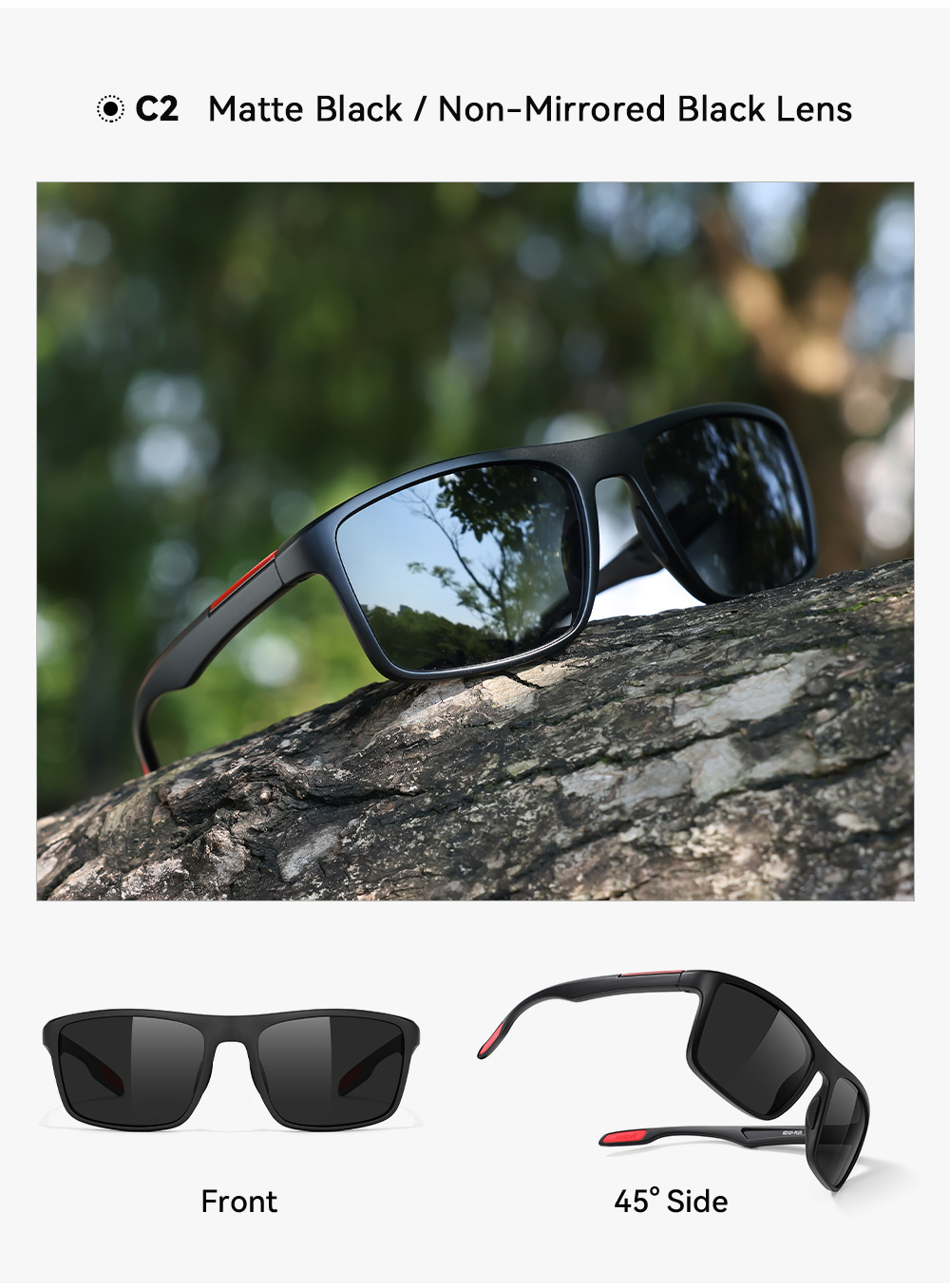 KDEAM Large Size Fashion Polarized Sunglasses Outdoor Casual Sunglasses Central Asia Eyewear Wholesale KD101-PLUS