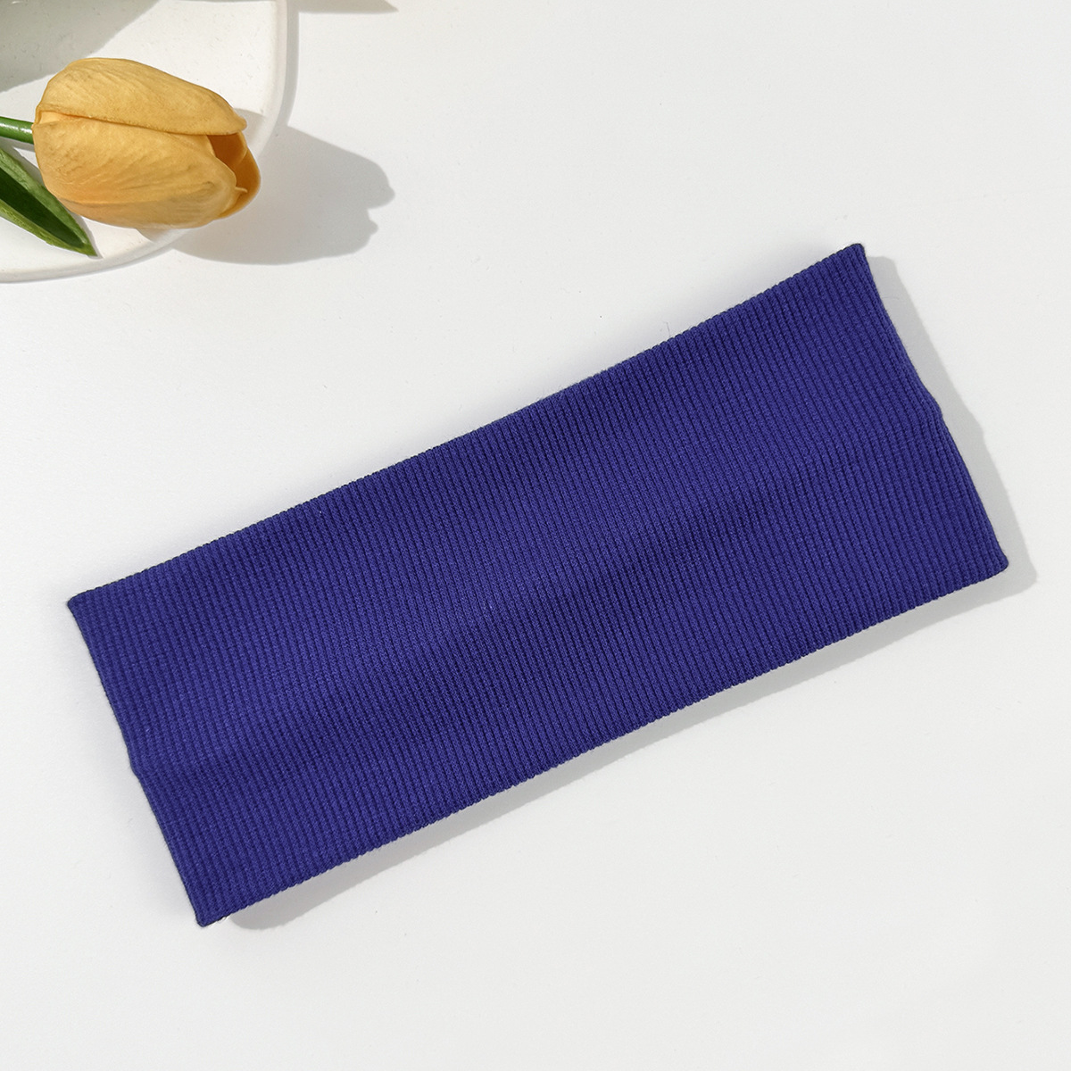 Nueva banda de pelo de punto de color sólido para hombres y mujeres yoga deportes sudor absorbente diadema internet celebridad mismo estilo hilo de algodón lavado de cara banda de pelo