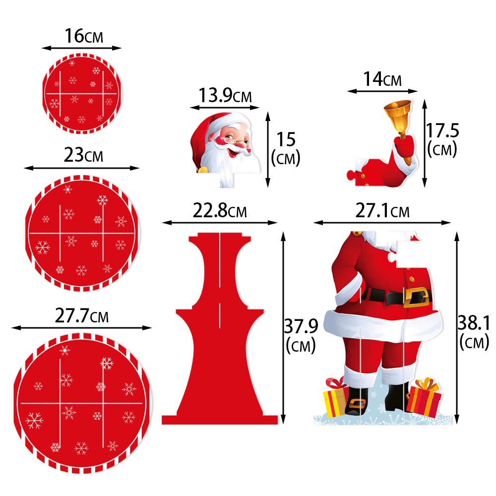 Nuevos productos transfronterizos Decoración navideña Soporte para pasteles Tema de Navidad de invierno Postres Aperitivos Soporte para pasteles multicapa