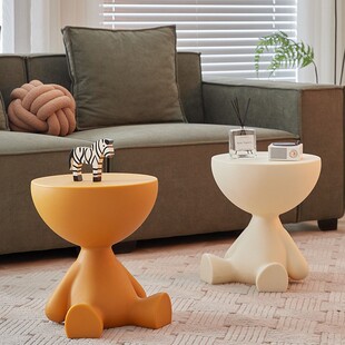 Creative Small Coffee Table for Living Room Cream Style Sofa Side Table Movable Bedroom Bedside Table Small Round Table Wholesale