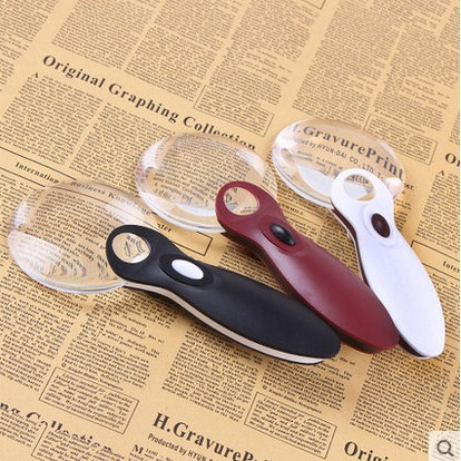 批发供应手持式新款8倍带2LED灯老人阅读放大镜G288-90