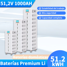51.2V 1000AH bater&iacute;a solar de litio Lifepo4 apilable 800AH