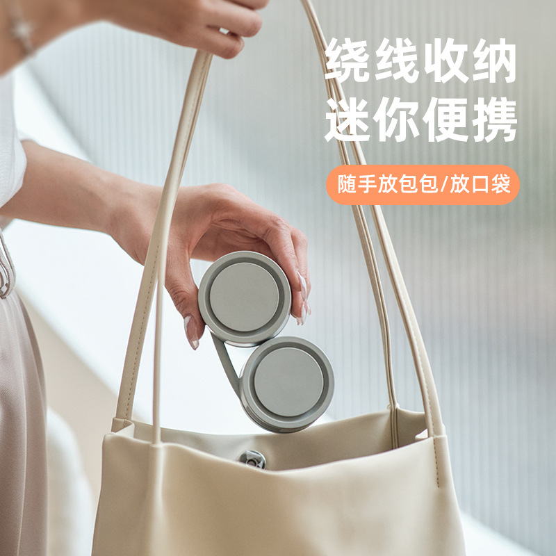 2023 New Storage Hanging Necklace Fan Outdoor Bladeless Lazy USB High Wind Portable Aromatherapy Necklace Fan