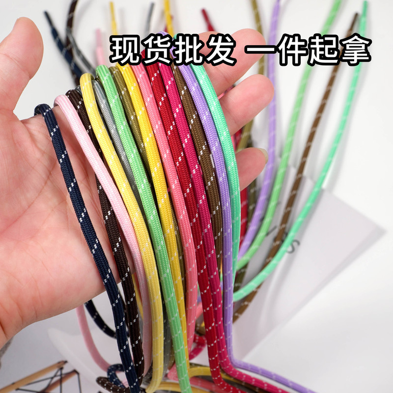 Wholesale Colorful Polyester Twill Dot Round Shoelaces for Martin Boots, Outdoor Hiking Shoelaces, Black and White Laces Wholesale Colorful Polyester Twill Dot Round Shoelaces for Martin Boots, Outdoor Hiking Shoelaces, Black and White Laces
