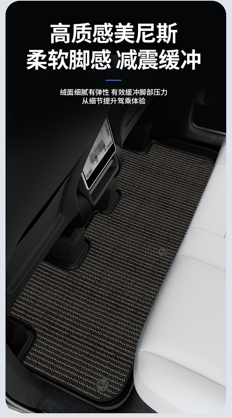 Suitable for Tesla Model Y Model 3, All-Weather Tpe Car Floor Mats and Trunk Mats