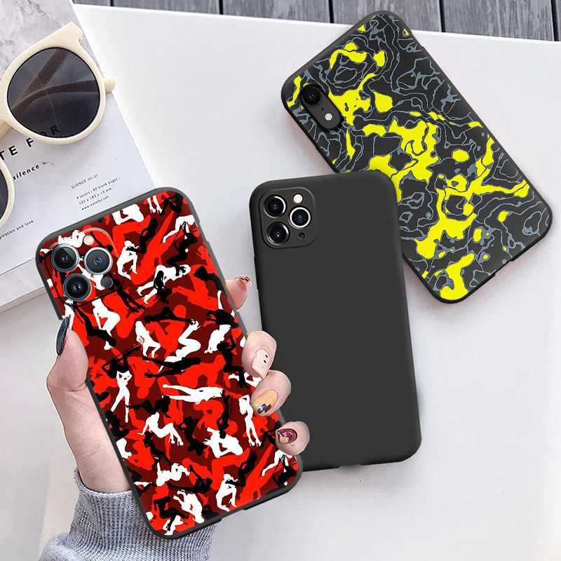 For apple iphone mini camouflage camouflage soft camera case