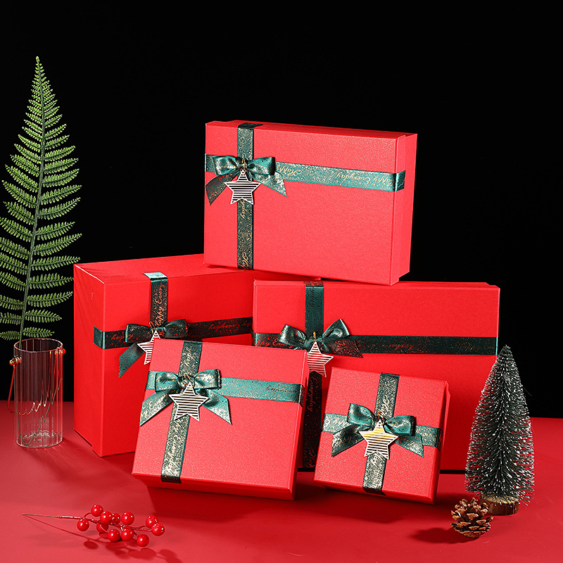Christmas Gift Box Empty Box Gift Box Red Festive Box Gift Box Super Christmas Blind Box Packaging