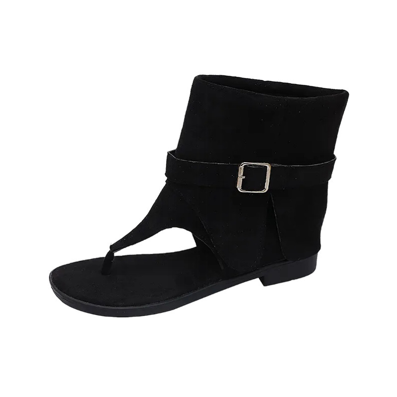 Botas de verano de mujer 2026 nuevas botas de mujer retro de cacho vaciadas sandalias romanas de altura