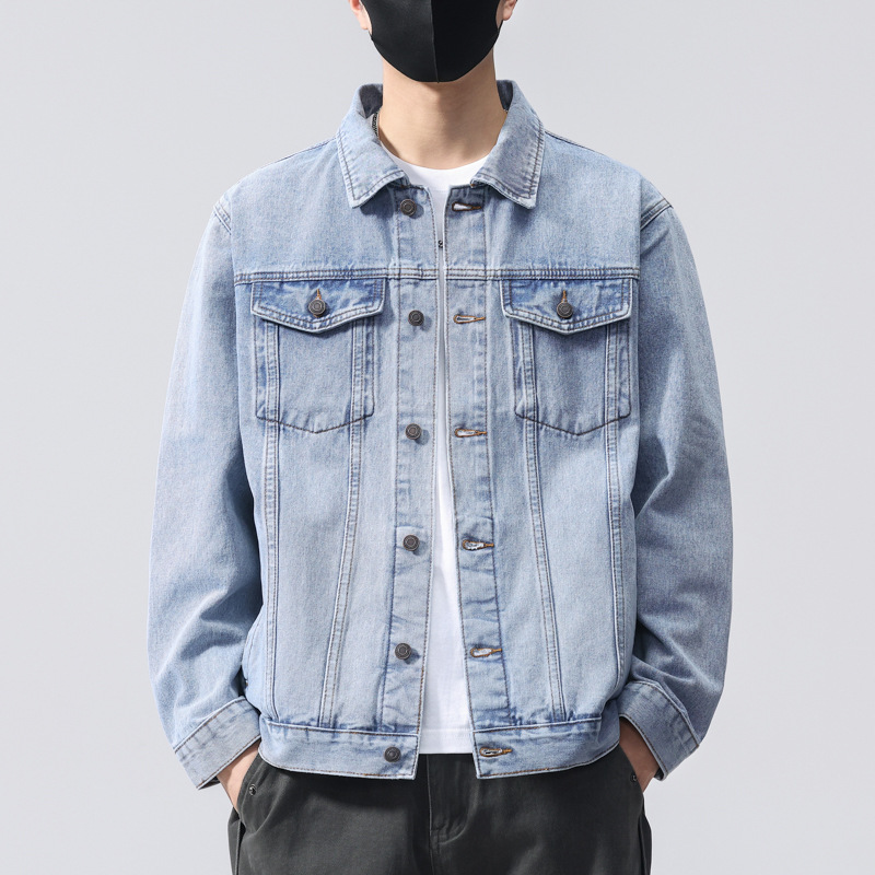 2026 primavera y otoño nuevo chaqueta de vaqueros hombre algodón guapo chaqueta casual coreana hombre tendencia de chaqueta suelta universal image 5