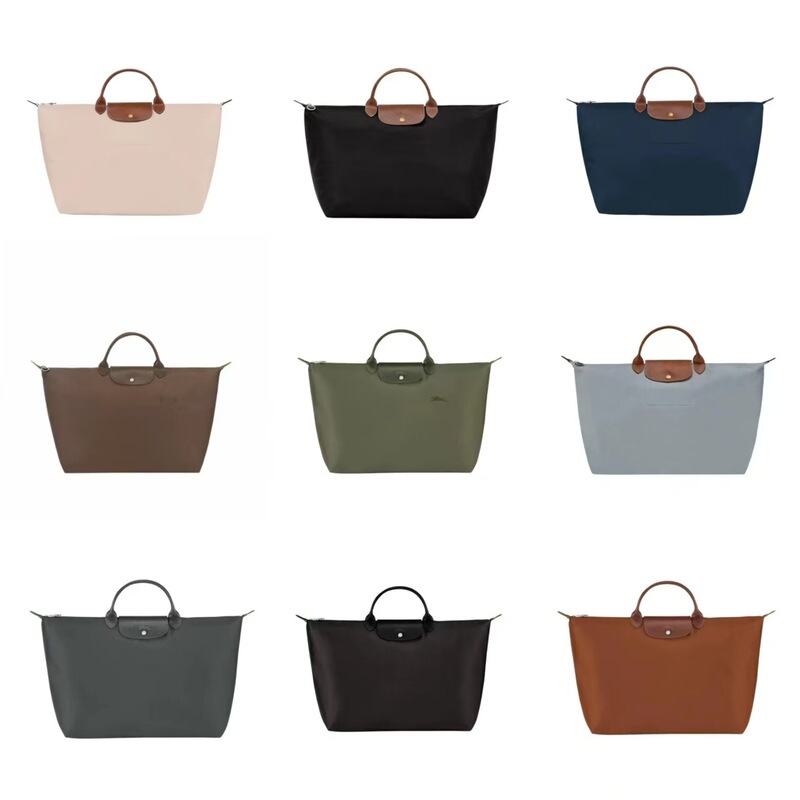 French Longxiang Bag New Large-Capacity Travel Bag Nylon Waterproof Tote Bag Business Casual Foldable Handbag