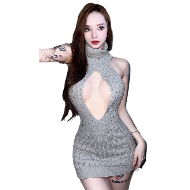 爱如如 sexy underwear, knitted sweater sleevless, pijama, skirt, backless