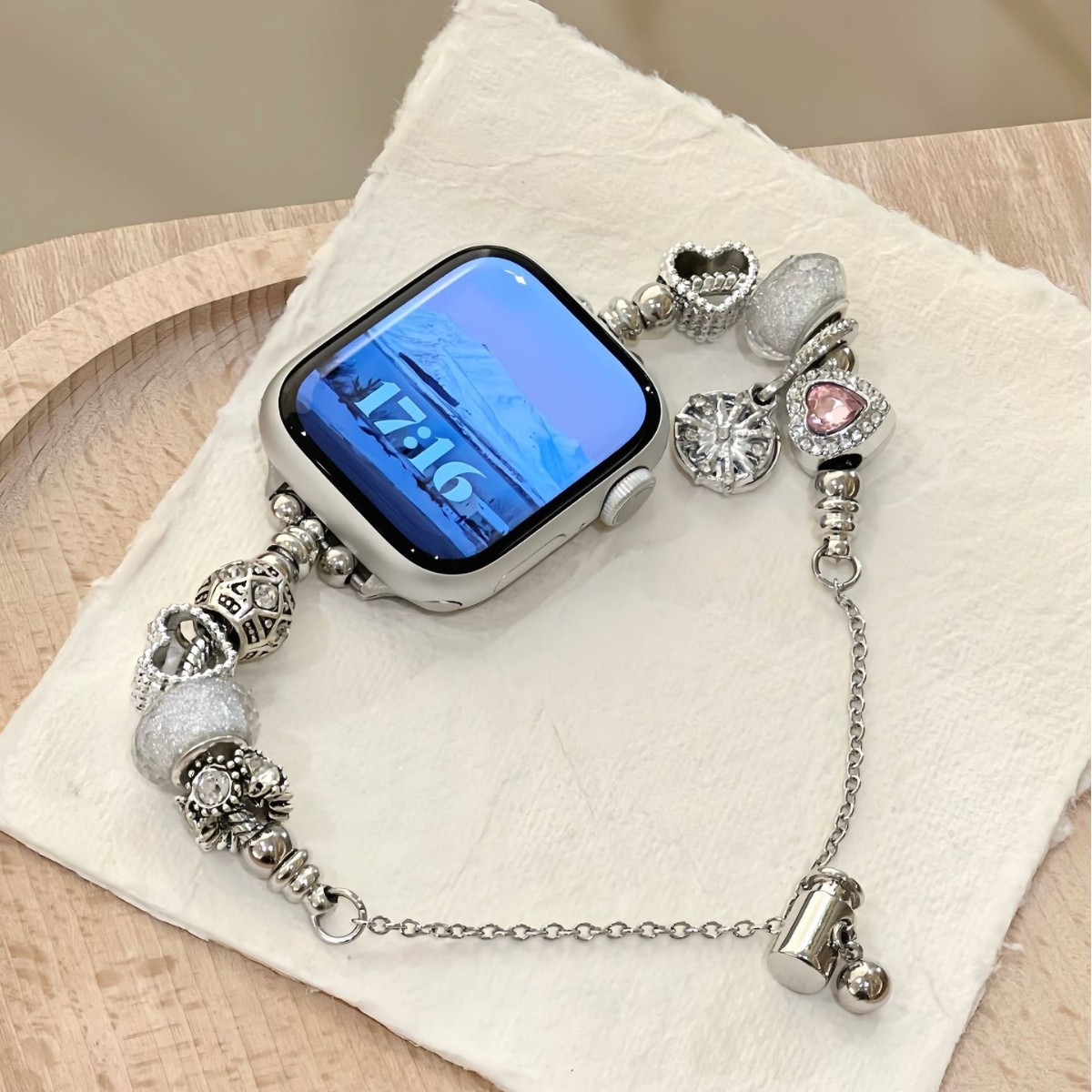 Suitable for Apple Watch Strap Apple Watch Panjia Bead Wheel DIY Metal Chain Clause iWatch Watch Strap