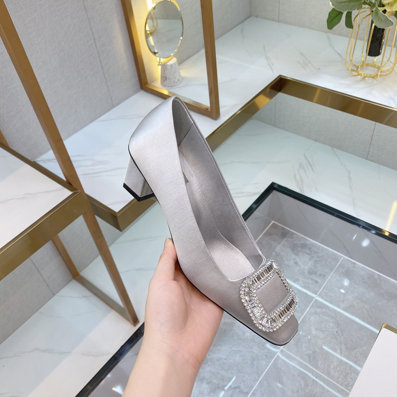 工場直売rvサテンの太さと女性靴の四角いドリル|undefined