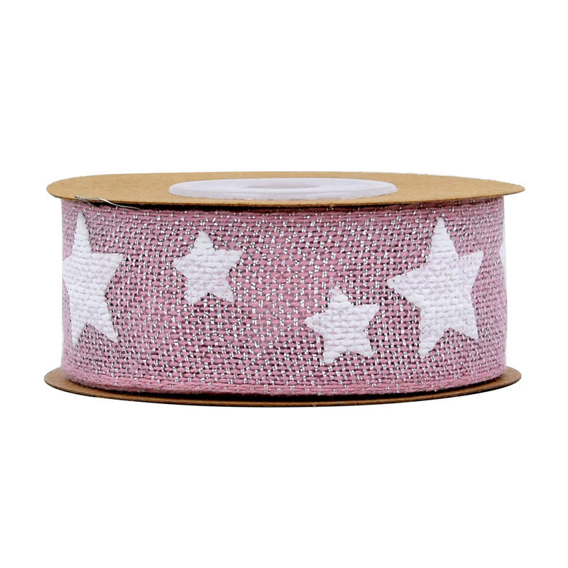 Transfronteriza Navidad nueva cinta de algodón impresa árbol de Navidad decoración regalo embalaje cinturón dos lados Alambre de hierro 5 yardas en stock