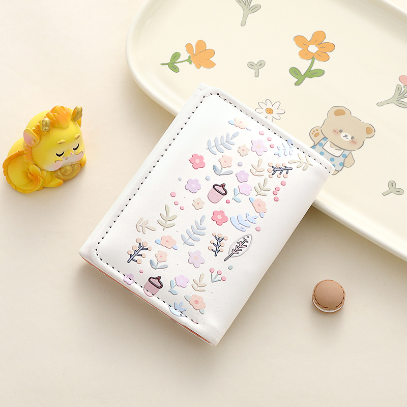 Impresión de dibujos animados billetera plegable billetera multifuncional billetera antimagnética billetera de venta