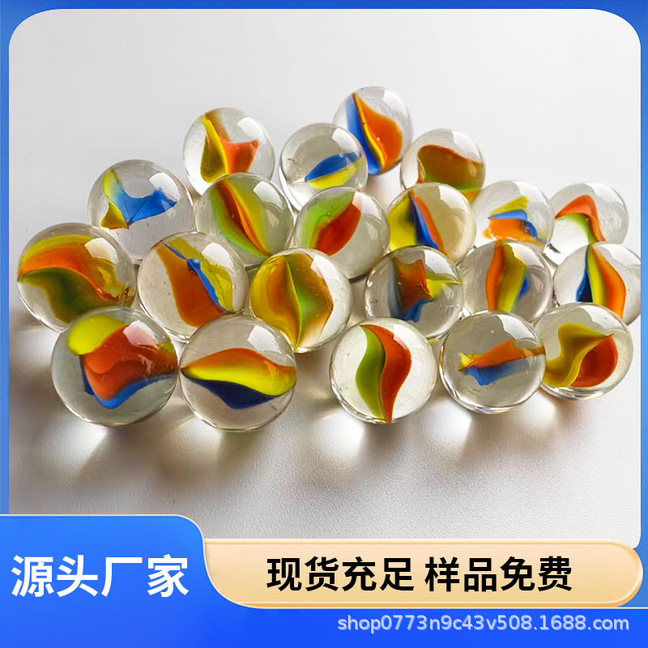Colored Glass Marbles 14Mm16Mm19Mm25Mm Eight-Petal Symmetrical Flower Core Structure High-Transparency Solid Glass Marbles