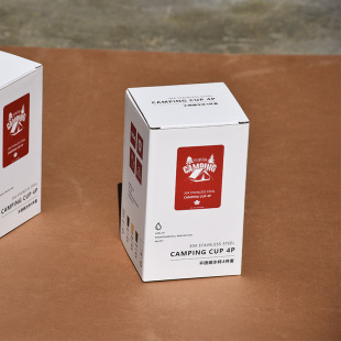 Stainless steel cup printing color packaging box wholesale outdoor camping cup packaging box printing LOGO bronzing