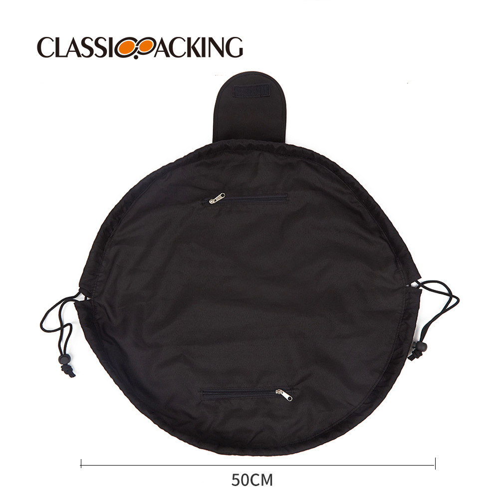 Bolsa de cosméticos perezosa simple japonesa Bolsa de lavado portátil de viaje Bolsa de almacenamiento con cordón de gran capacidad de color sólido de alta calidad