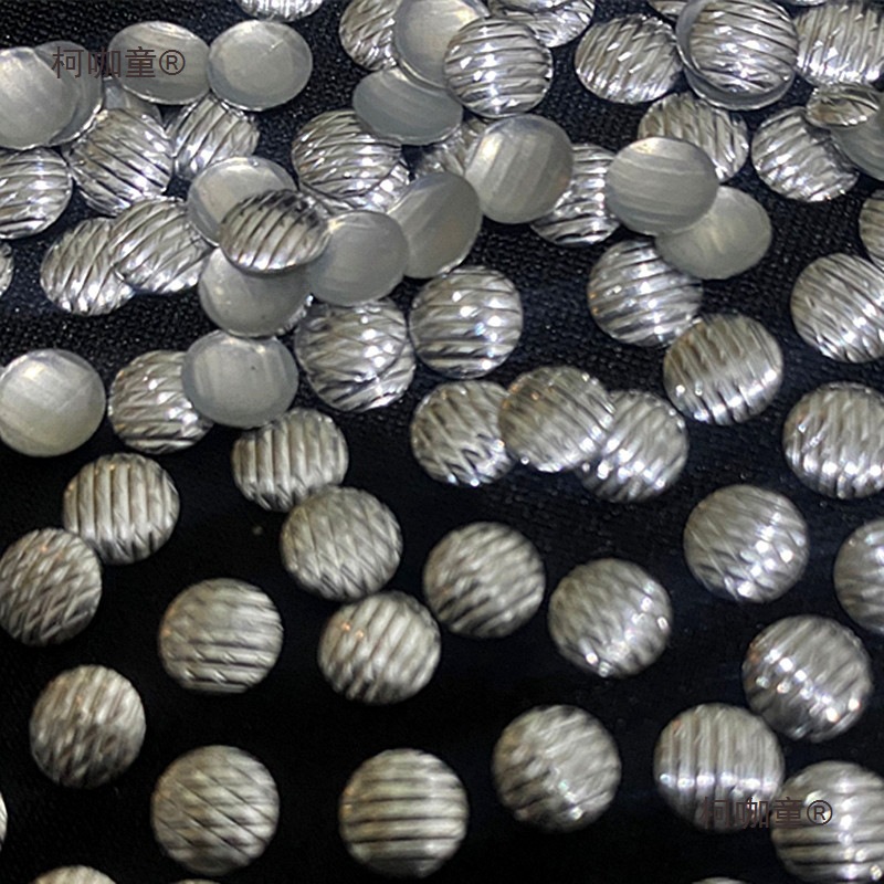 新品批花烫片胶亮片 衣服diy装饰平片银白色圆形服饰铆钉配麦太保