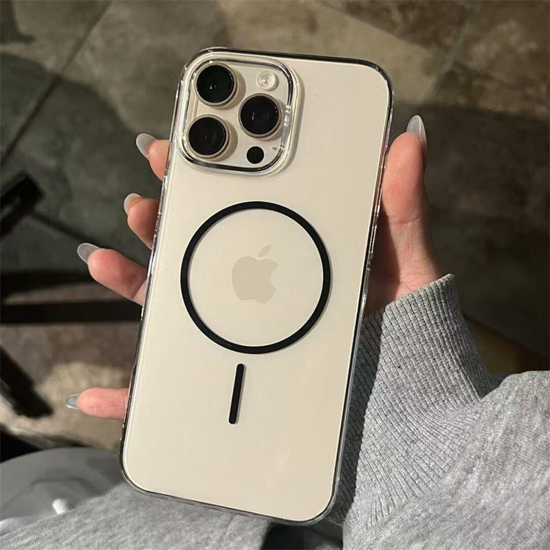 Apunción magnética de viento simple Apunción magnética para iphone16ProMax funda para teléfono móvil 13 Apple 15 para hombre y mujer funda dura para pc 14